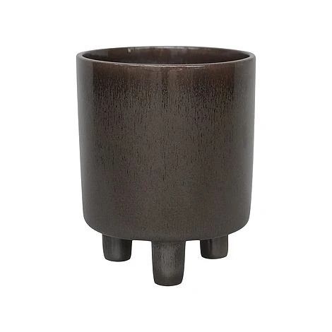Pisa Reactive Glaze Planter Mocha H19CM D16CM 3 Pisa Reactive Glaze Planter Mocha H19CM D16CM