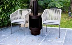 Idooka Black Chiminea Outdoor Heating Fire Pit -PlantHub Shop Patio1