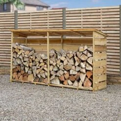 Pressure Treated 8' X 2' Budget Log Store -PlantHub Shop Propped20Right