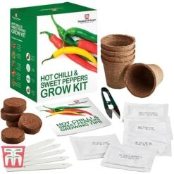 Red Hot Chilli & Sweet Peppers Growing Kit - Gift -PlantHub Shop REDH KA8274 B