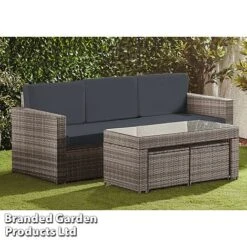 Garden Gear Riviera 5-Seat Rattan Set 14 Garden Gear Riviera 5-Seat Rattan Set -PlantHub Shop RIVI RATTDRKGR S43365