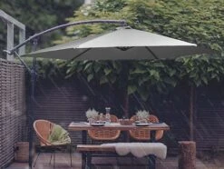 Idooka 300cm Grey Cantilever Garden Parasol - Patio Umbrella & Sun Shade -PlantHub Shop Rainy20Day1