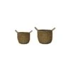 Seagrass Lined Basket Natural Set Of 2 1 Seagrass Lined Basket Natural Set Of 2 -PlantHub Shop SBNS2