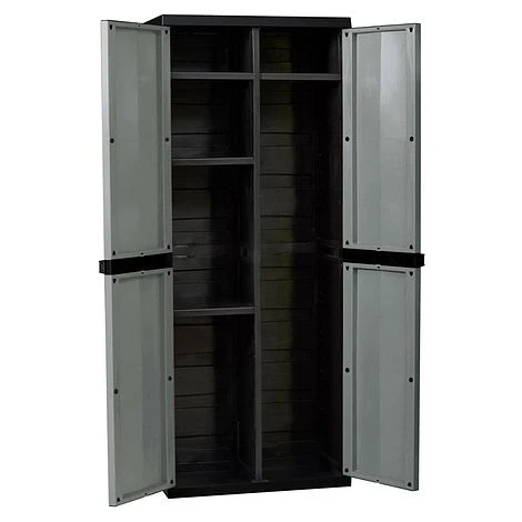 Toomax Garden Storage Cabinet Dark Grey Large 4 Toomax Garden Storage Cabinet Dark Grey Large - Image 2