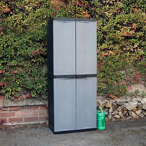 Toomax Garden Storage Cabinet Dark Grey Large 3 Toomax Garden Storage Cabinet Dark Grey Large