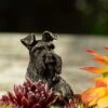 Antique Bronze Coloured Schnauzer Pot Buddy - Pot Hanger -PlantHub Shop SCHNAUZER20 20OUTDOOR20 20PB0023