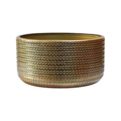 Solis Embossed Bowl Gold H15CM D30CM