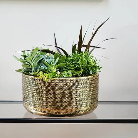 Solis Embossed Bowl Gold H15CM D30CM 4 Solis Embossed Bowl Gold H15CM D30CM - Image 2