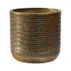 Solis Embossed Planter Gold H18CM D18CM -PlantHub Shop SEPG18