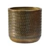 Solis Embossed Planter Gold H25CM D25CM -PlantHub Shop SEPG25 copy