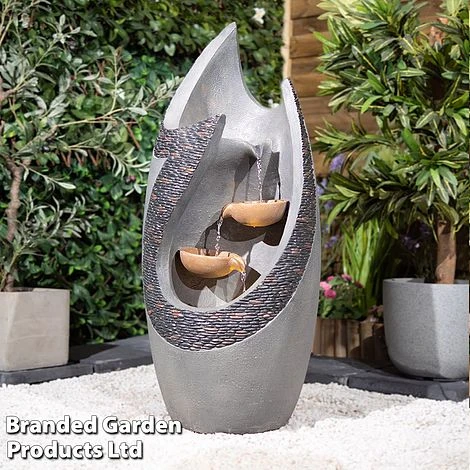 Serenity Cascading Flame Effect Water Feature 3 Serenity Cascading Flame Effect Water Feature