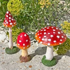 Set 3 Garden Mushroom Ornaments 11 Set 3 Garden Mushroom Ornaments -PlantHub Shop SET3MUSH 11
