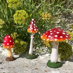 Set 3 Garden Mushroom Ornaments 12 Set 3 Garden Mushroom Ornaments -PlantHub Shop SET3MUSH 12