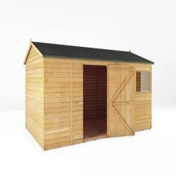 Waltons 10' X 6' Outdoor Wooden Overlap Reverse Apex Roof Garden Storage Shed -PlantHub Shop SI 001 001 0102 10x6 DT Overlap Reverse Apex MainDO