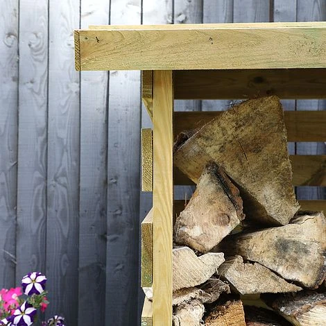 Pressure Treated 3' X 3' Log Store 6 Pressure Treated 3' X 3' Log Store - Image 4