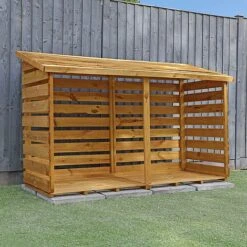 Waltons 6 X 3 Pressure Treated Double Log Storage Shed -PlantHub Shop SI 001 002 0025 Double Log Store 002