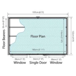Waltons 4 X 6 Tongue And Groove Reverse Apex Garden Storage Shed 23 Waltons 4 X 6 Tongue And Groove Reverse Apex Garden Storage Shed -PlantHub Shop SI 001 003 0149 300dpi Floor Plan