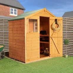 Waltons 4 X 6 Tongue And Groove Reverse Apex Garden Storage Shed 15 Waltons 4 X 6 Tongue And Groove Reverse Apex Garden Storage Shed -PlantHub Shop SI 001 003 0149 300dpi Propped tongue and groove roof and floor