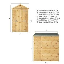 Waltons 6' X 4' Outdoor Tongue & Groove Repositionable Garden Windowless Shiplap Storage Shed 22 Waltons 6' X 4' Outdoor Tongue & Groove Repositionable Garden Windowless Shiplap Storage Shed -PlantHub Shop SI 001 003 0160 Spec Drawing