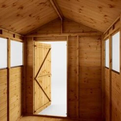 Waltons 8' X 6' Outdoor Tongue & Groove Repositionable Garden Shiplap Storage Shed -PlantHub Shop SI 001 003 0163 8x6 Shiplap Apex Single Door Detail005