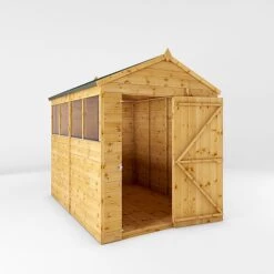 Waltons 8' X 6' Outdoor Tongue & Groove Repositionable Garden Shiplap Storage Shed -PlantHub Shop SI 001 003 0163 8x6 Shiplap Apex Single Door MainDO