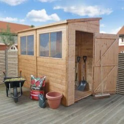 Waltons 8 X 4 Premium Shiplap Tongue And Groove Pent Roof Garden Storage Shed -PlantHub Shop SI 001 004 0028208x420Pent20Shed20Unit20220300dpi4