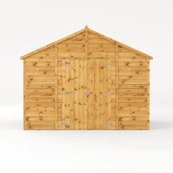 Waltons 10' X 10' Premium Shiplap Apex Roof Garden Workshop Shed -PlantHub Shop SI 001 004 0095 10x10 Shiplap TG Workshop Studio Front