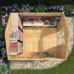Waltons 12' X 10' Premium Shiplap Apex Workshop -PlantHub Shop SI 001 004 0096 12x10 Shiplap TG Workshop Mercia Garden 2 Aerial