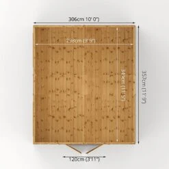 Waltons 12' X 10' Premium Shiplap Apex Workshop -PlantHub Shop SI 001 004 0096 Apex Variant Floor Plan