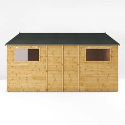 Waltons 14' X 10' Premium Shiplap Apex Roof Garden Workshop Shed -PlantHub Shop SI 001 004 0097 14x10 Premium Shiplap Apex Workshop Left