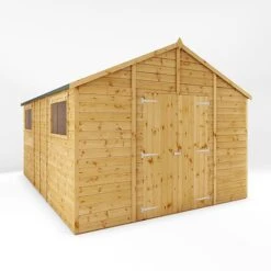 Waltons 14' X 10' Premium Shiplap Apex Roof Garden Workshop Shed -PlantHub Shop SI 001 004 0097 14x10 Premium Shiplap Apex Workshop MainDC