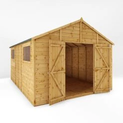 Waltons 14' X 10' Premium Shiplap Apex Roof Garden Workshop Shed -PlantHub Shop SI 001 004 0097 14x10 Premium Shiplap Apex Workshop MainDO