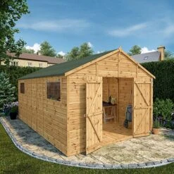 Waltons 16' X 10' Outdoor Premium Shiplap Tongue & Groove Apex Roof Garden Storage Workshop Shed -PlantHub Shop SI 001 004 0099 16x10 Shiplap TG Workshop Mercia Garden 2 MainDO