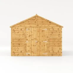 Waltons 16' X 10' Outdoor Premium Shiplap Tongue & Groove Apex Roof Garden Storage Workshop Shed -PlantHub Shop SI 001 004 0099 16x10 Shiplap TG Workshop Studio Front