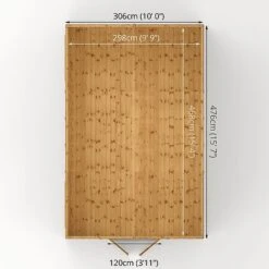 Waltons 16' X 10' Outdoor Premium Shiplap Tongue & Groove Apex Roof Garden Storage Workshop Shed -PlantHub Shop SI 001 004 0099 Apex Variant Floor20Plan