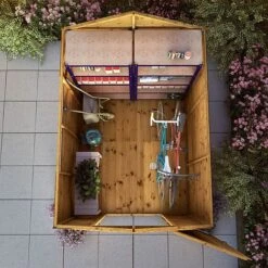 Waltons 8' X 6' Outdoor Shiplap Tongue & Groove Apex Roof Garden Security Storage Shed -PlantHub Shop SI 001 004 0117 8x6 Security Shed W3 Aerial