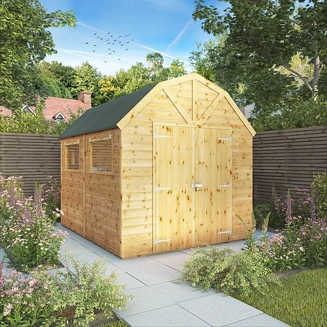 Waltons 10' X 8' Premium Shiplap Tongue And Groove Dutch Barn Garden Workshop Storage Shed 4 Waltons 10' X 8' Premium Shiplap Tongue And Groove Dutch Barn Garden Workshop Storage Shed - Image 2