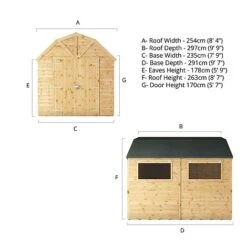 Waltons 10' X 8' Premium Shiplap Tongue And Groove Dutch Barn Garden Workshop Storage Shed 26 Waltons 10' X 8' Premium Shiplap Tongue And Groove Dutch Barn Garden Workshop Storage Shed -PlantHub Shop SI 001 004 0120 10x8 Dutch Barn Spec Drawing