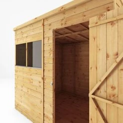 Waltons 8' X 6' Outdoor Tongue & Groove Pent Roof Modular Repositionable Shiplap Garden Storage Shed -PlantHub Shop SI 001 004 0125 8x6 Shiplap Pent Detail001