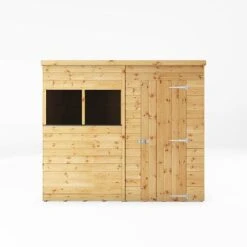 Waltons 8' X 6' Outdoor Tongue & Groove Pent Roof Modular Repositionable Shiplap Garden Storage Shed -PlantHub Shop SI 001 004 0125 8x6 Shiplap Pent Front