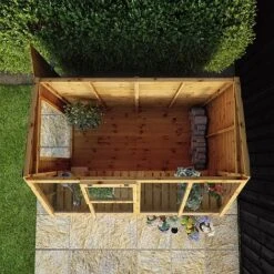 Waltons 8 X 6 Shiplap Single Door Potting Shed Wooden Greenhouse 16 Waltons 8 X 6 Shiplap Single Door Potting Shed Wooden Greenhouse -PlantHub Shop SI 001 004 0126 DT 8x6 Premium Potting Shed W5 Aerial