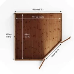 Waltons 7' X 7' Outdoor Shiplap Tongue & Groove Flat Roof Garden Corner Storage Shed 21 Waltons 7' X 7' Outdoor Shiplap Tongue & Groove Flat Roof Garden Corner Storage Shed -PlantHub Shop SI 001 004 0127 7x7 Shiplap Corner Shed Floor Plan 01