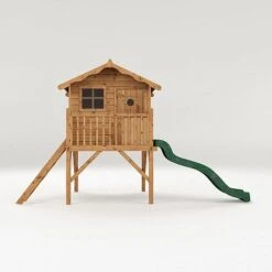 Waltons 5' X 5' Children's Tulip Playhouse With Tower & Slide -PlantHub Shop SI 002 001 0007 Tulip Playhouse Tower Slide Front Studio