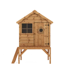 Waltons 4 X 4 Wooden Snug Garden Shed Playhouse With Tower -PlantHub Shop SI 002 001 0043 Snug Playhouse with Tower Front Studio PNG