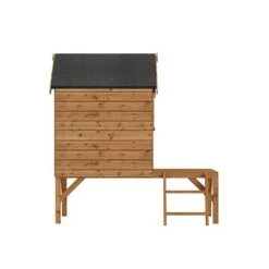 Waltons 4 X 4 Wooden Snug Garden Shed Playhouse With Tower -PlantHub Shop SI 002 001 0043 Snug Playhouse with Tower Side Studio No Background