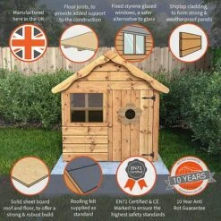 Waltons 4 X 4 Snug Apex Garden Wooden Playhouse -PlantHub Shop SI 002 002 0001 Snug Playhouse Info