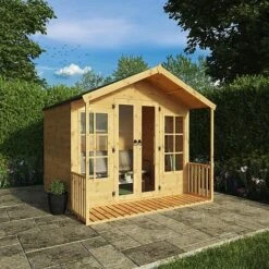 Waltons 8' X 8' Apex Summerhouse With Veranda -PlantHub Shop SI 003 001 0005 8x8 Wessex Summerhouse MG2D MainDC