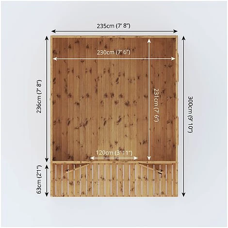 Waltons 10' X 8' Apex Summerhouse With Veranda 9 Waltons 10' X 8' Apex Summerhouse With Veranda - Image 8