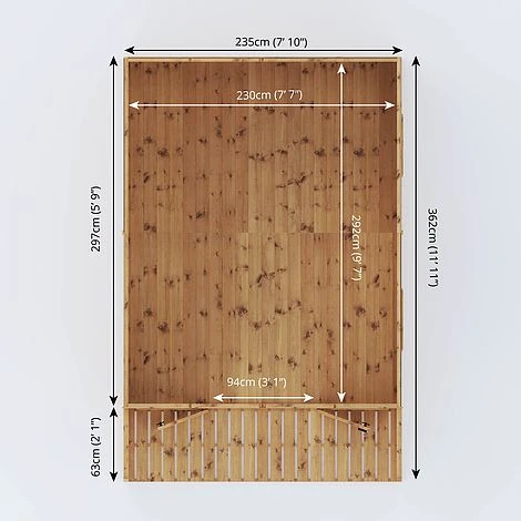 Waltons 12' X 8' Apex Summerhouse With Veranda 12 Waltons 12' X 8' Apex Summerhouse With Veranda - Image 10
