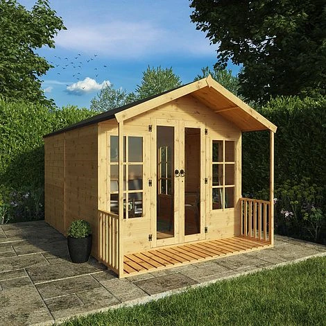 Waltons 12' X 8' Apex Summerhouse With Veranda 4 Waltons 12' X 8' Apex Summerhouse With Veranda - Image 2
